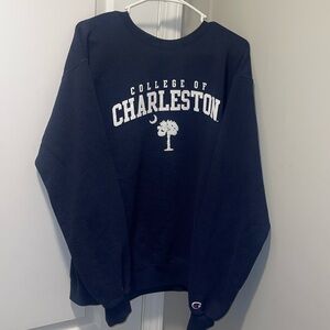 Large navy blue College of Charleston crew neck sweatshirt